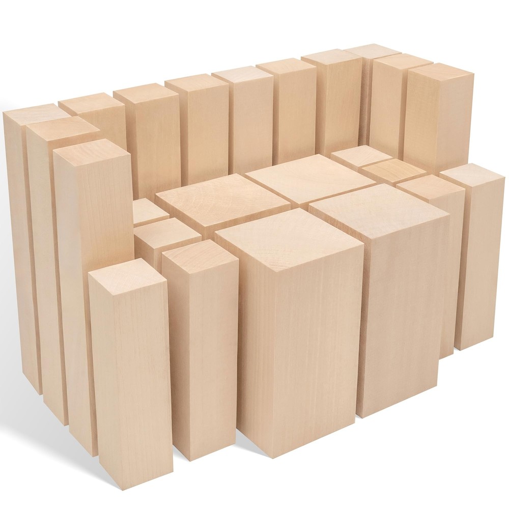 BeaverCraft Basswood Carving Blocks BW24 pcs Whittling Wood Basswood for Carv...