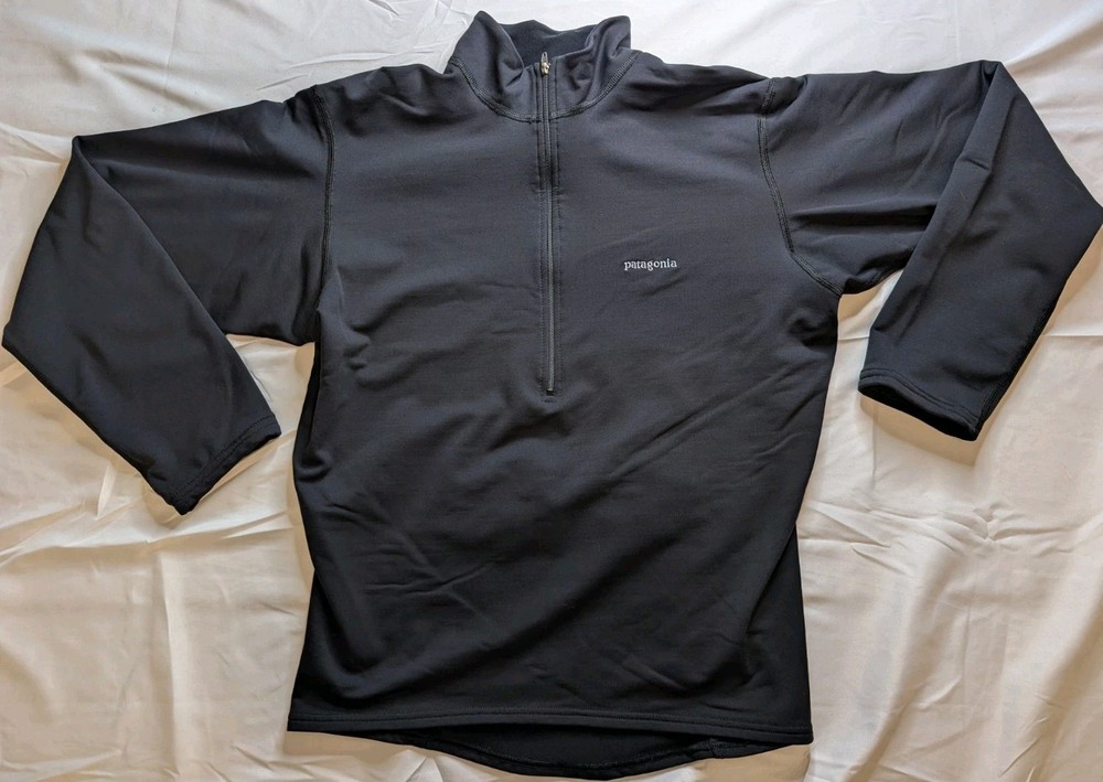 Vintage Patagonia Mens 1/4 Zip Softshell Cycling Running Jacket with Rear Pocket Made in USA