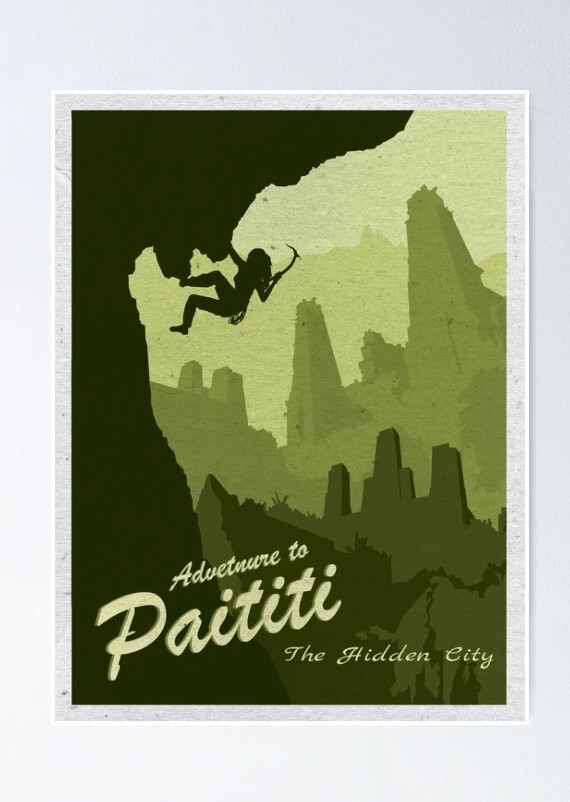 Adventure to Paititi Vintage Travel Poster Poster