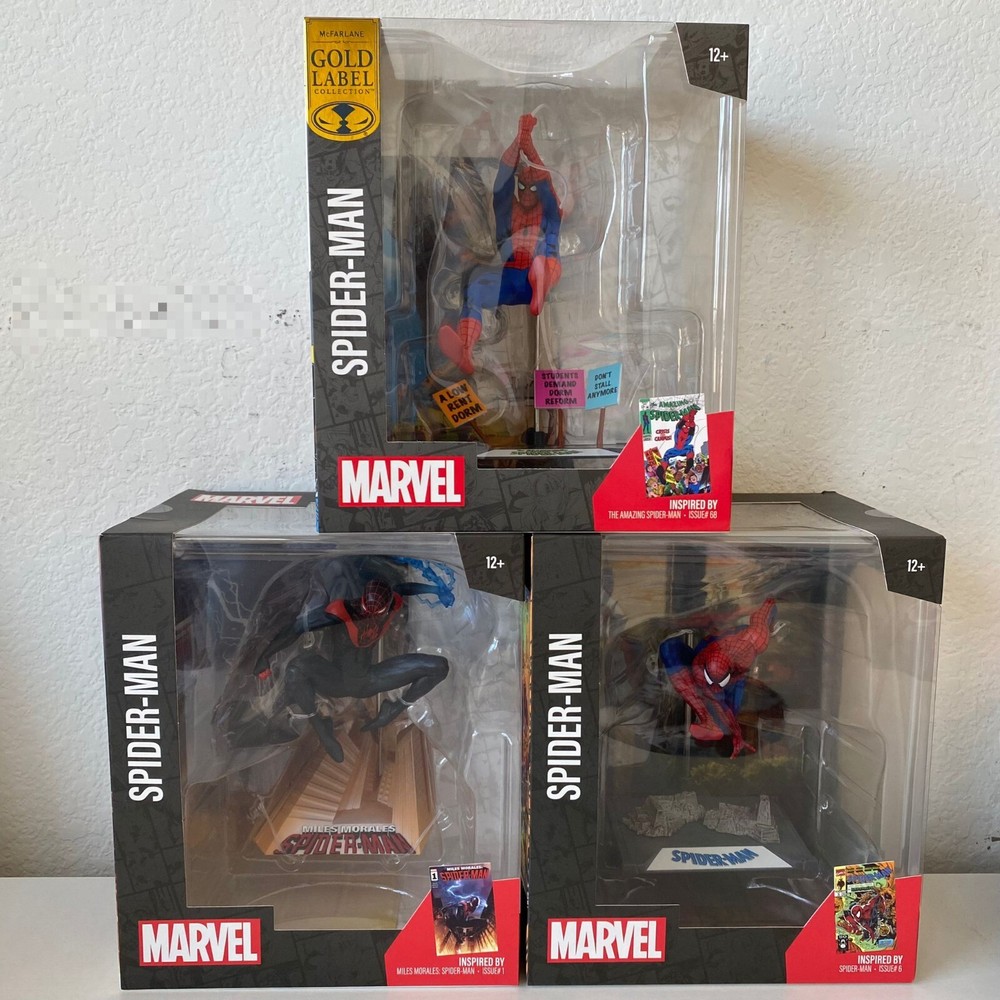 McFarlane Toys Marvel Spiderman Issue #1, #6, #68 - Pack of 3