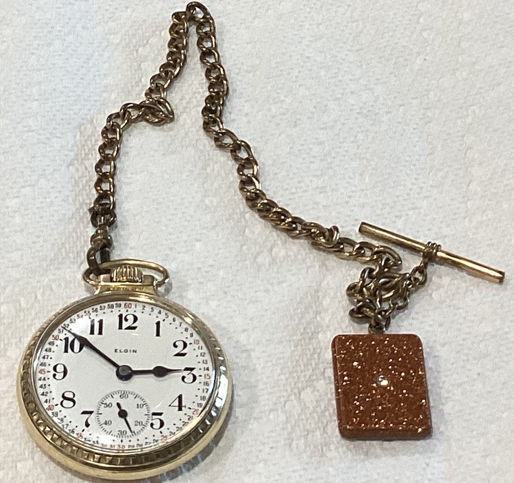 Vintage Elgin BW Raymond 21J 16S LS Adj 5 Pos Railroad Pocket Watch with Montgomery Dial