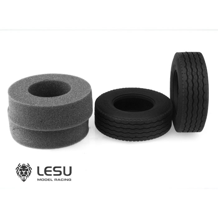 Clearance Sale:LESU Rubber Tires D 1Pair for 1/14 RC Tamiya Tractor Truck Car-image