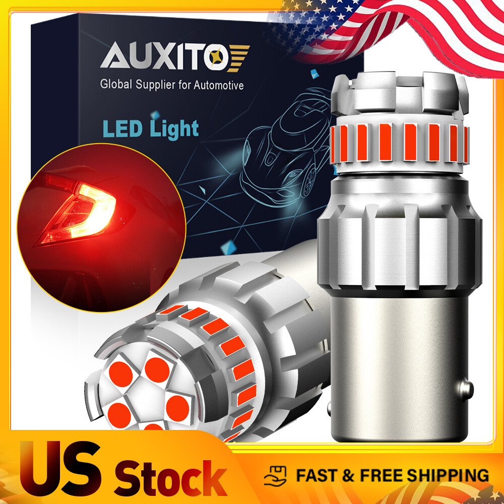 2X AUXITO 1157 Red LED Bulbs for Tail Brake Turn Signal Light 2F 7528 2357  