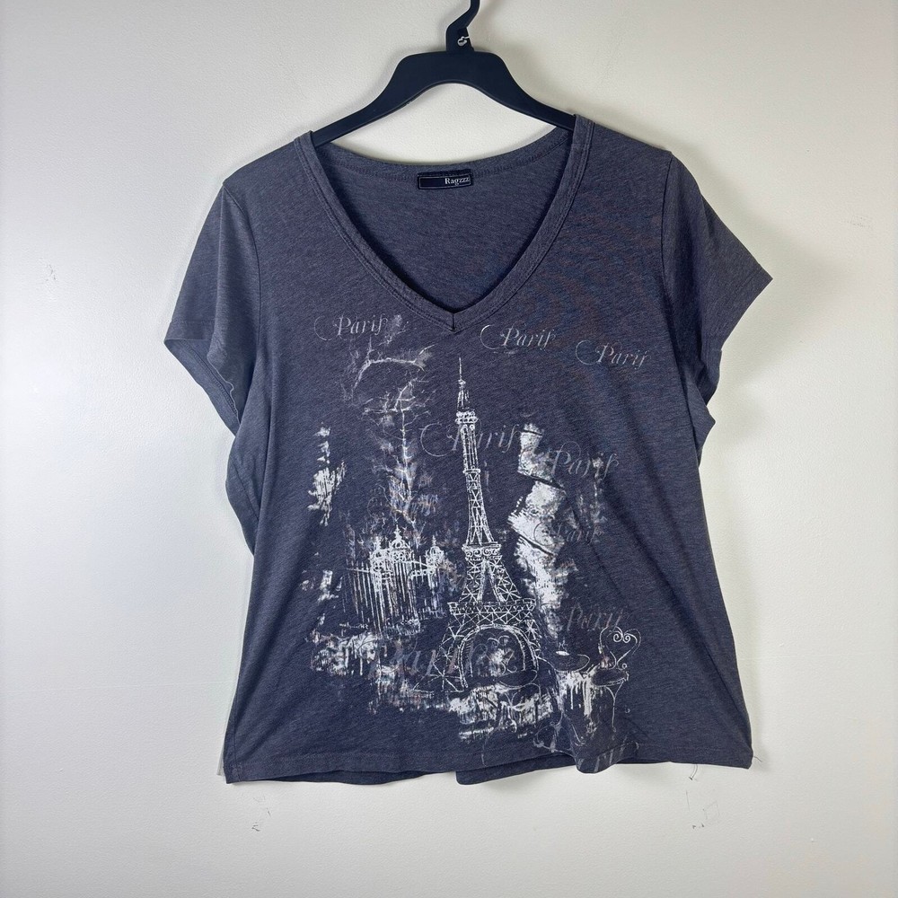 Ragzzz Paris graphic tshirt casual streetwear womens XL
