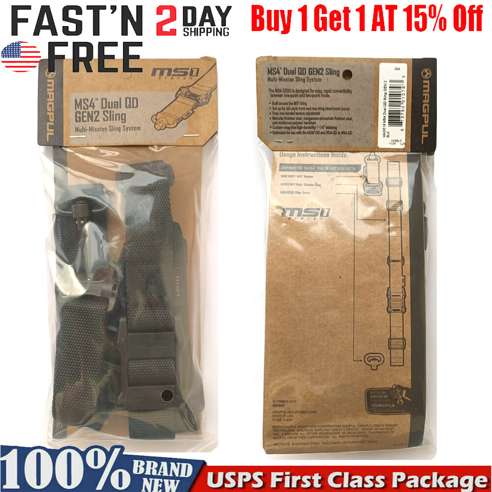 Magpul MS4 DUAL QD Multi-Mission 2 Point Sling MAG518-BLK- US Fast Shipping