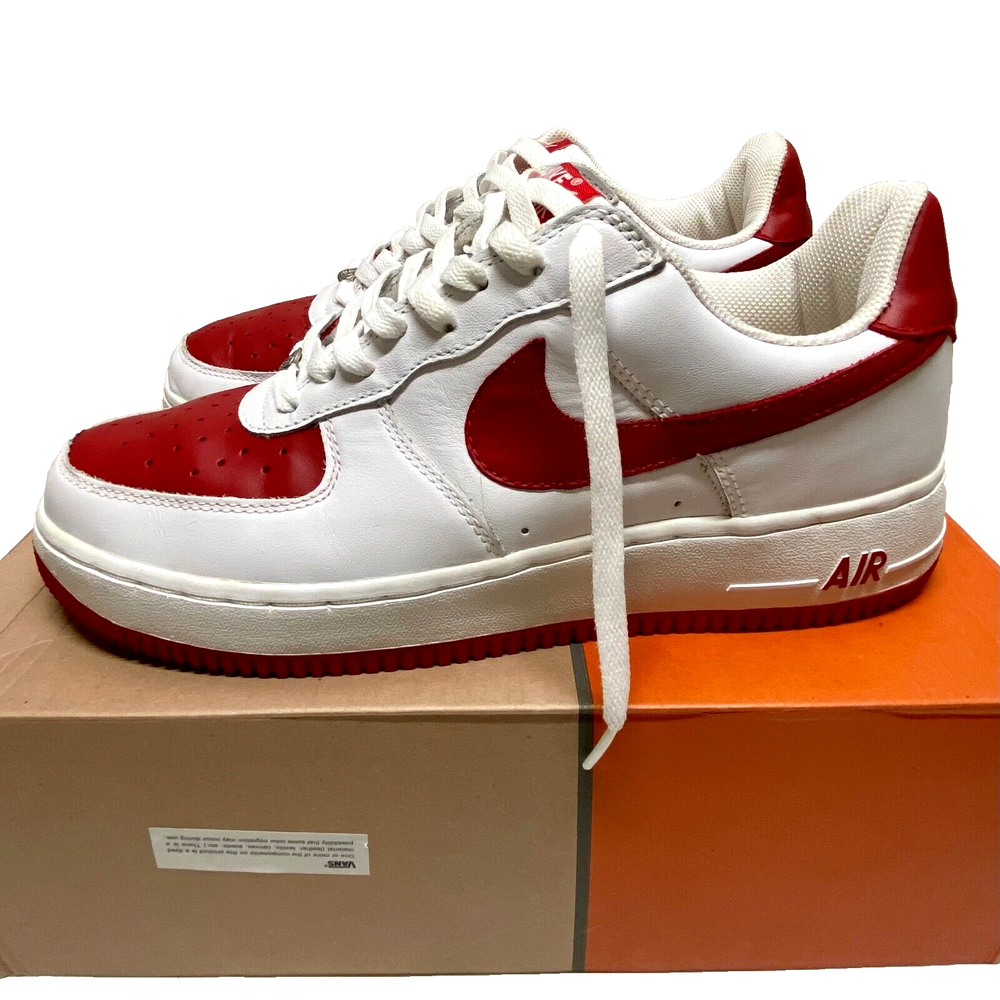 Nike Air Force 1 Men's 10 White Red Low '82 Limited 306353-161 Rare 2003 Y2K Vtg