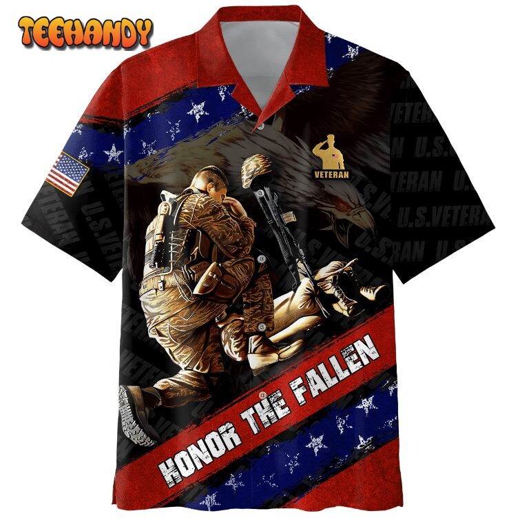 Honor The Fallen 3D Unisex Hawaiian Shirt US Veteran Gift Shirt Aloha