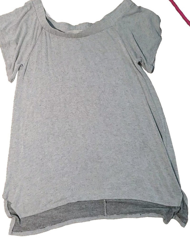 Womens Blouse Off Shoulders Gray Size Large Sexy Long 90s Jr's Top Shirt Sinous