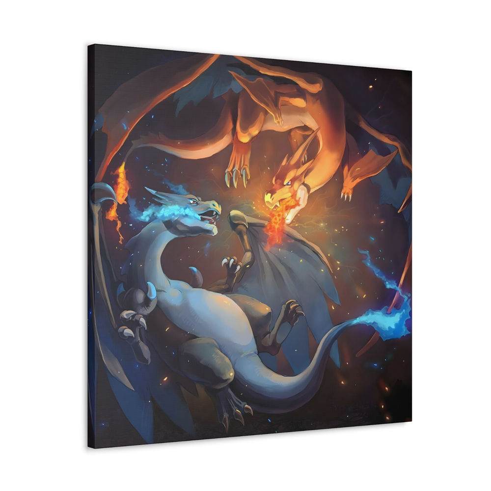 Shiny Charizard Canvas Art Dragon Pokémon Kids Wall Décor