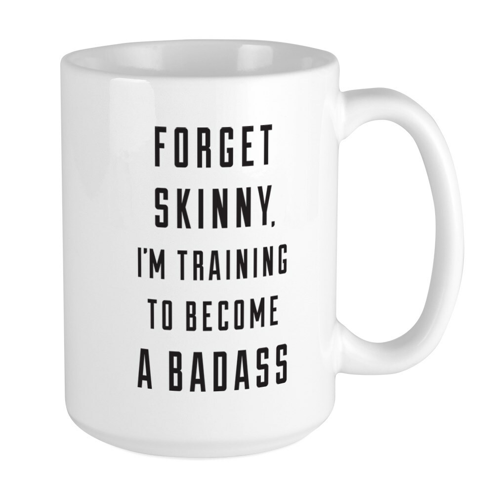 CafePress Forget Skinny Coffee Mug, Large 15 oz. White Coffee Cup (57523150)