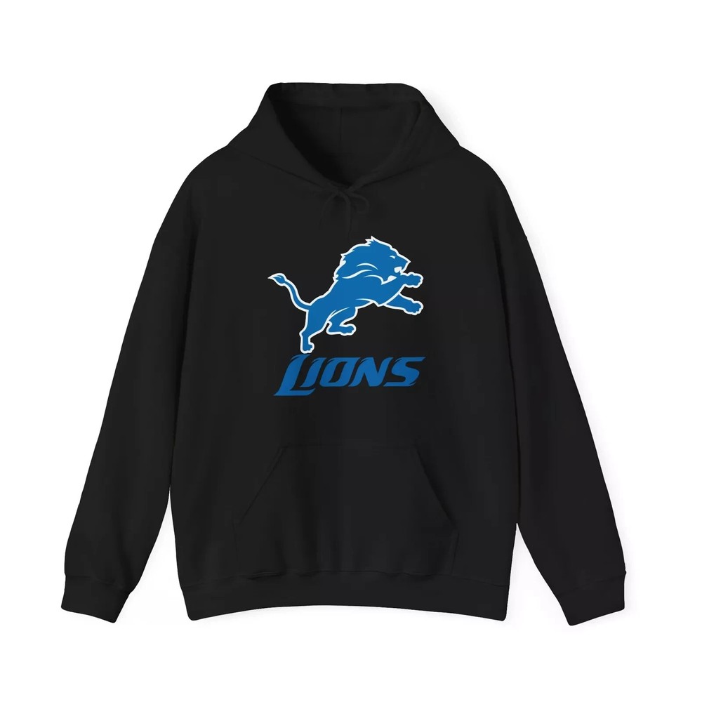 NEW!!! Gildan Brand Detroit Lions hooded Detroit Lions Michigan ALL COLOR S-5XL