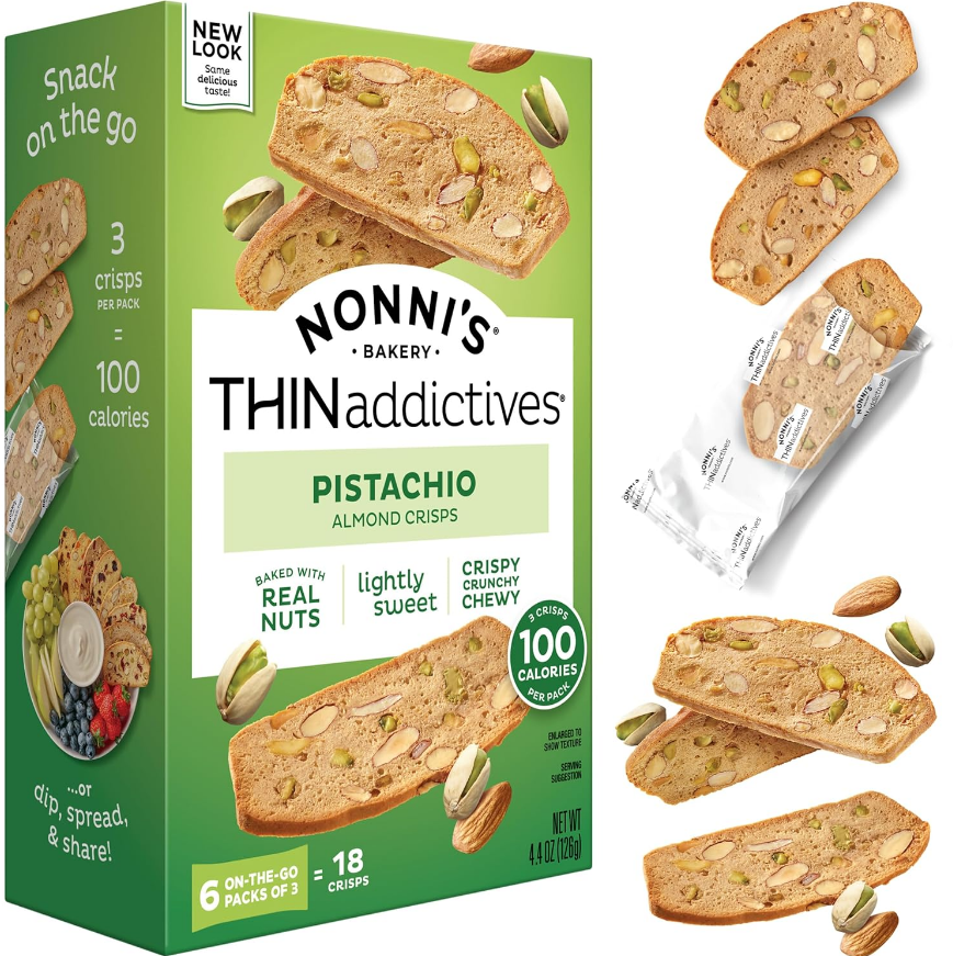 THINaddictives Almond Thin Cookies - Pistachio Almond Cookie Thin - Sweet Cru...