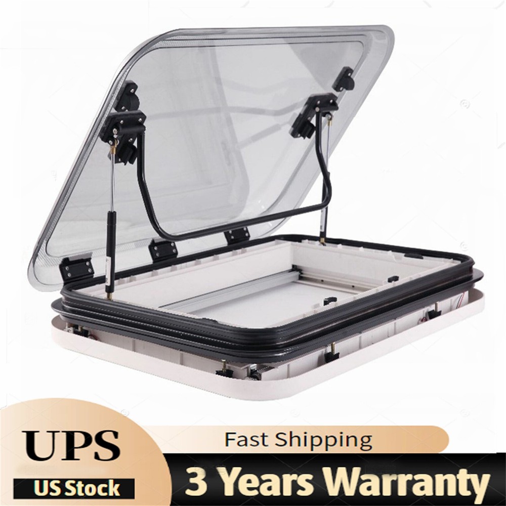 700x500mm Caravan Skylight RV Roof Window Motorhome Venting Hatch w/ LED Light !