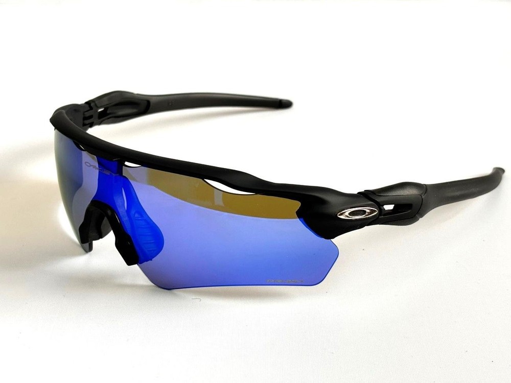 NEW Oakley Radar EV Patn Sunglasses Black Frame Blue Prizm Lenses OO9208