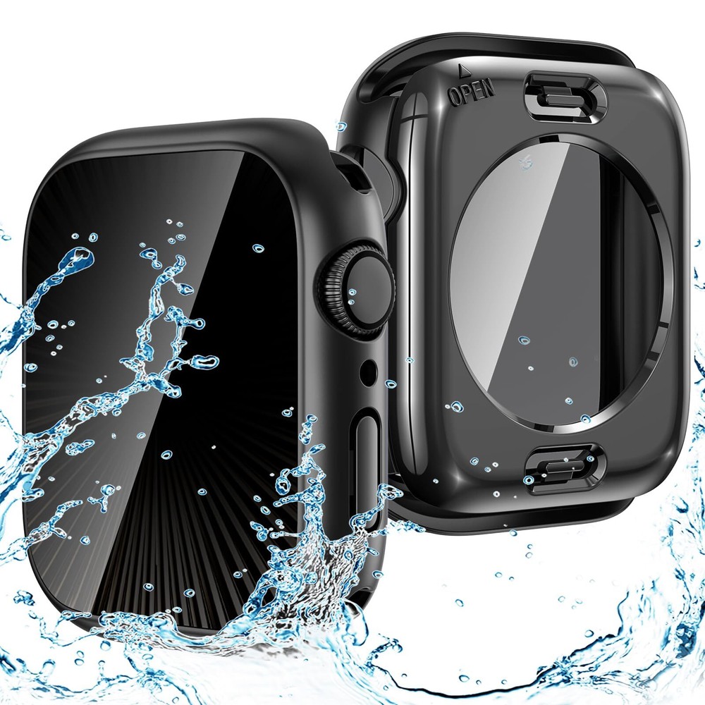 Goton Privacy Waterproof Case Compatible for Apple Watch Screen Protector 46mm 4