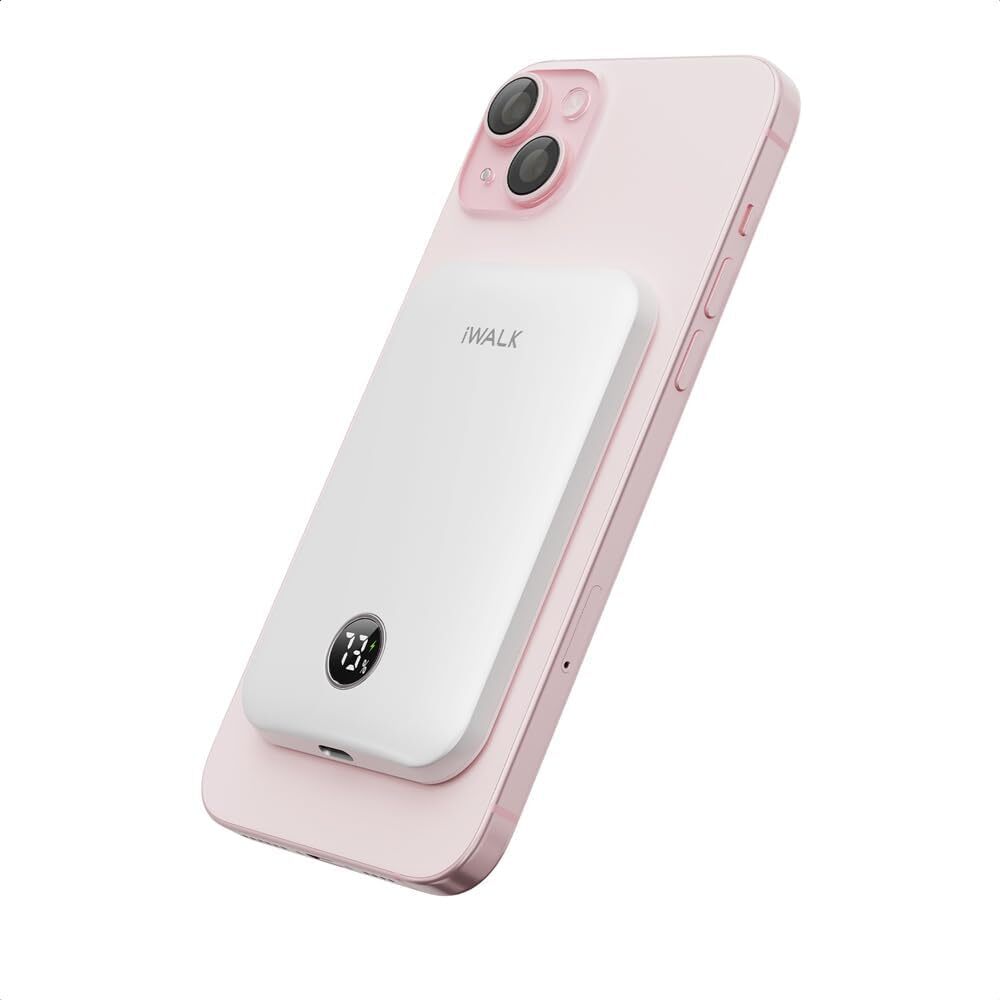 Magnetic Portable Charger,5000mAh 18W Wireless Slim Power Bank Battery Pack w...