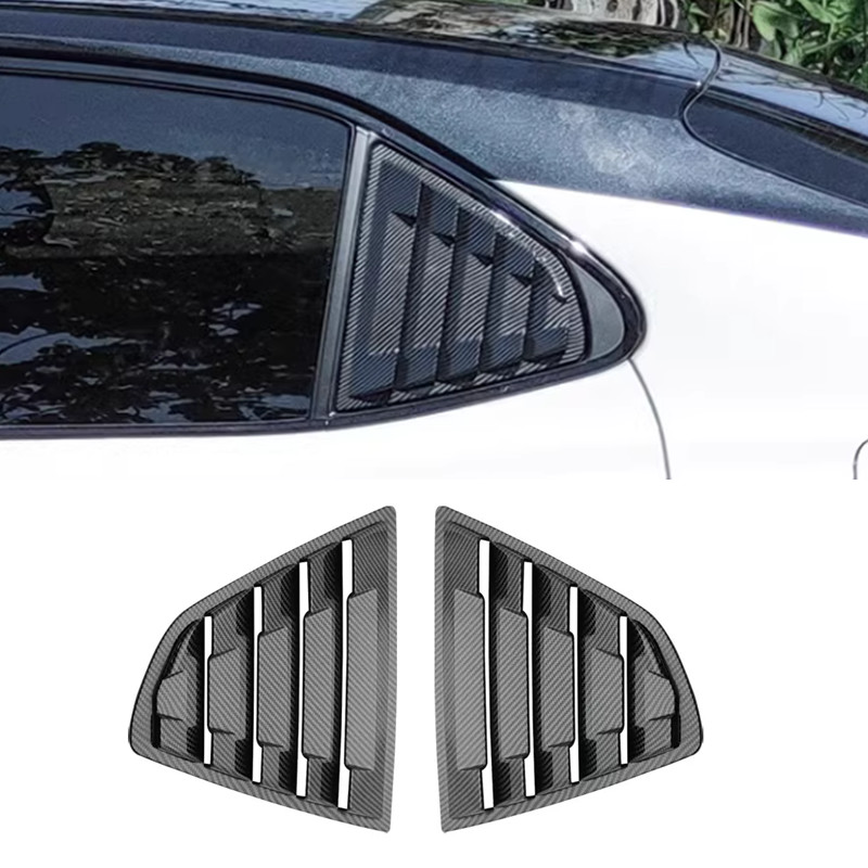 For Toyota Camry 2018-2024 Carbon Fiber Window Louvers Rear Vent Cover Trim