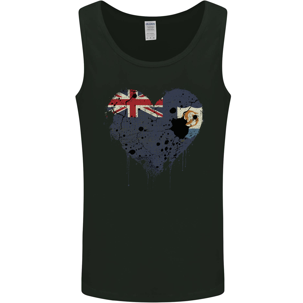 Love Flag Anguilla Football Mens Vest Tank Top