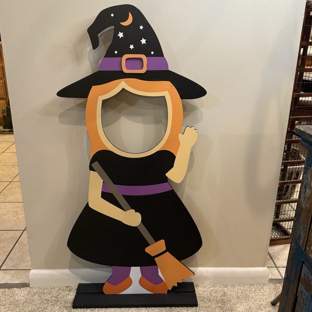 RARE! Witch Halloween Fall Cutout Face Party Selfie Photo Booth Prop TikTok 40