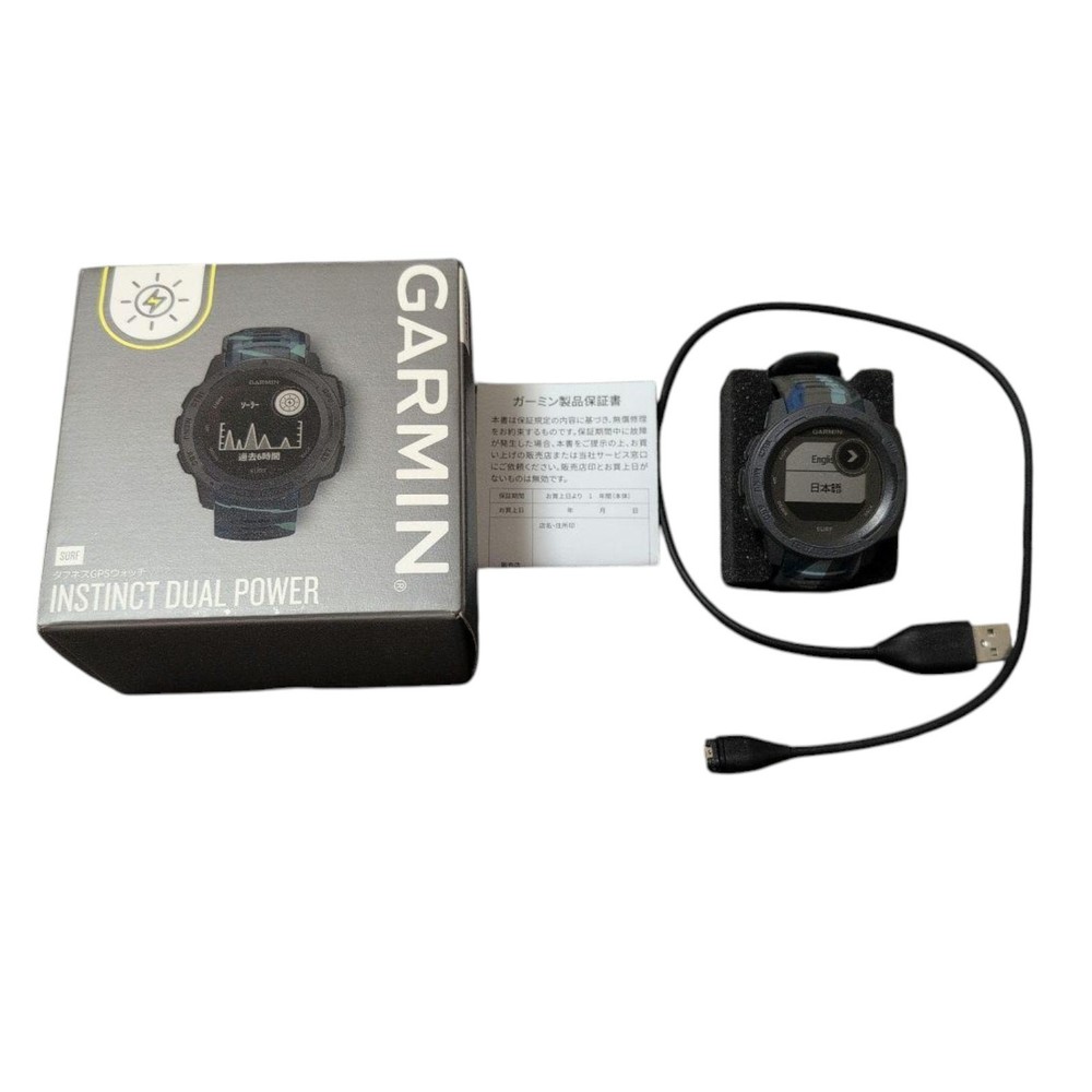 Garmin Instinct Surf Solar GPS Watch Dual Power Good Used Condition