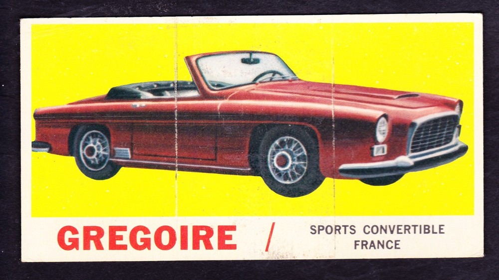 1961 Topps Cars Sports Cars #58 Gregoire in Great Condition