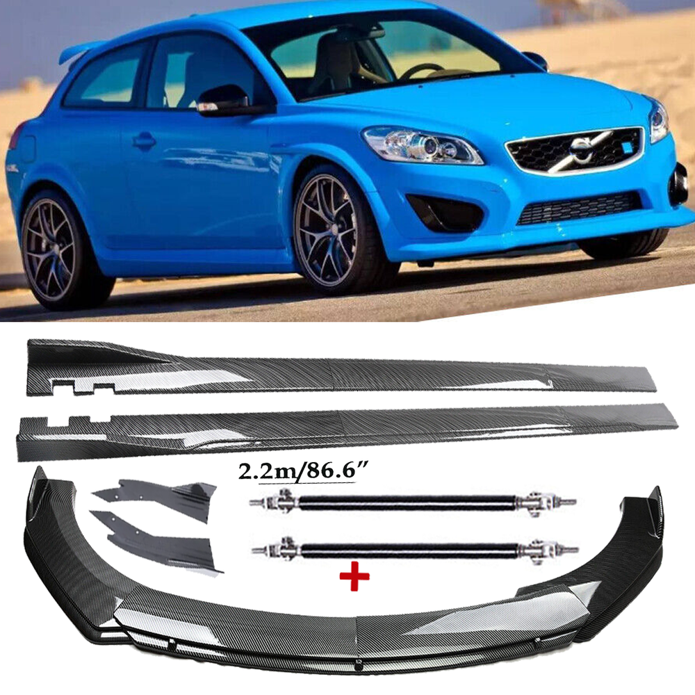 Carbon Fiber Front Bumper Lip & Side Skirt Kit for Volvo C30 C40 C70 – 86.6