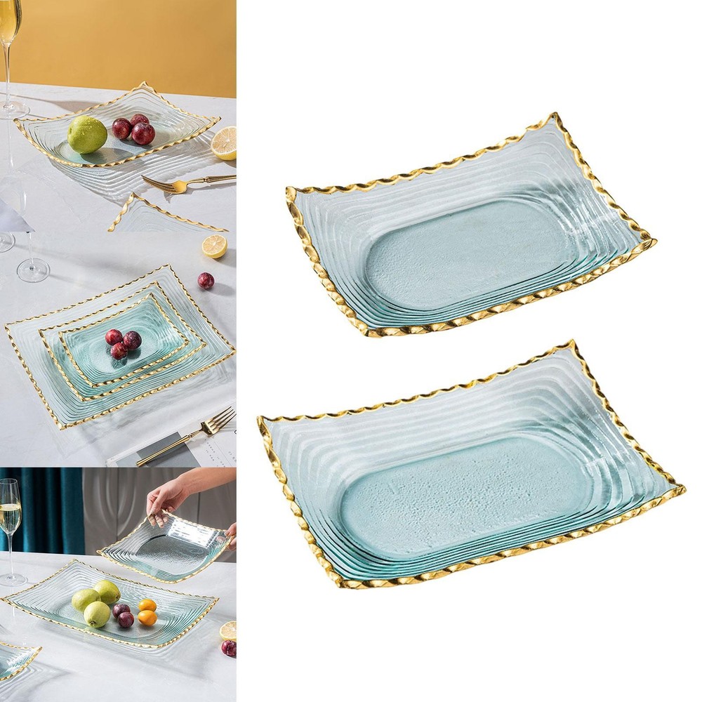 Elegant Glass Fruit Bowl for Tea Party Home Kitchen Counter Decor  