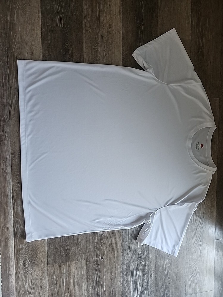 Men’s Hanes Cool Dri White Tagless Short Sleeve T-Shirt 3XL On Clearance-image