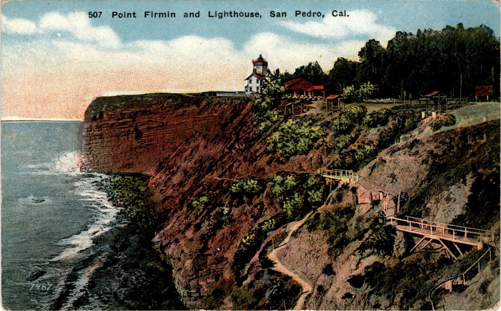 Point Firmin, Lighthouse, San Pedro, Cal, M. Kashower Co., Los Angeles Postcard