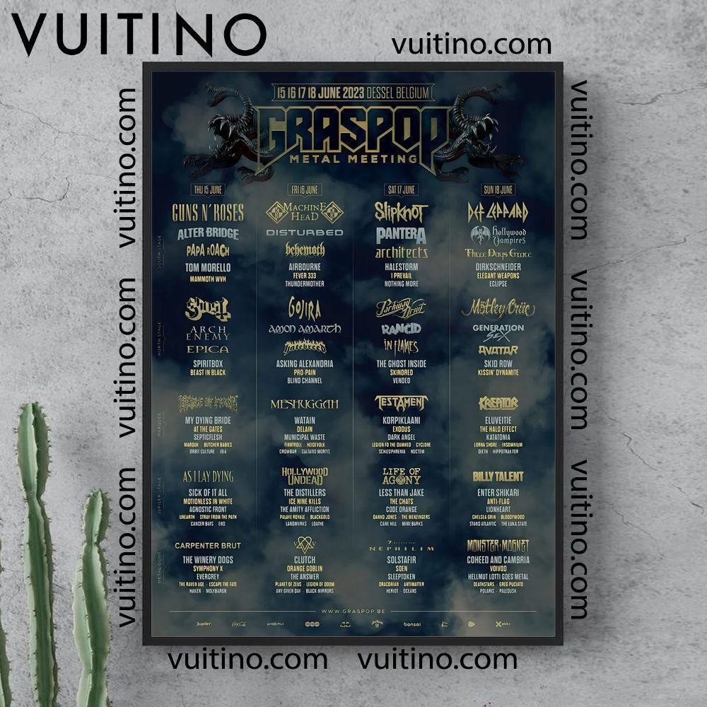 Graspop Metal Meeting 2023 Line Up Poster Wall Art Print No Frame