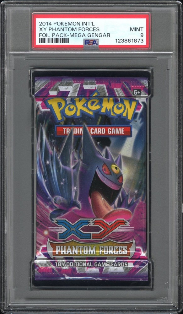 2014 Pokemon XY Phantom Forces Booster Pack Featuring Mega Gengar PSA 9