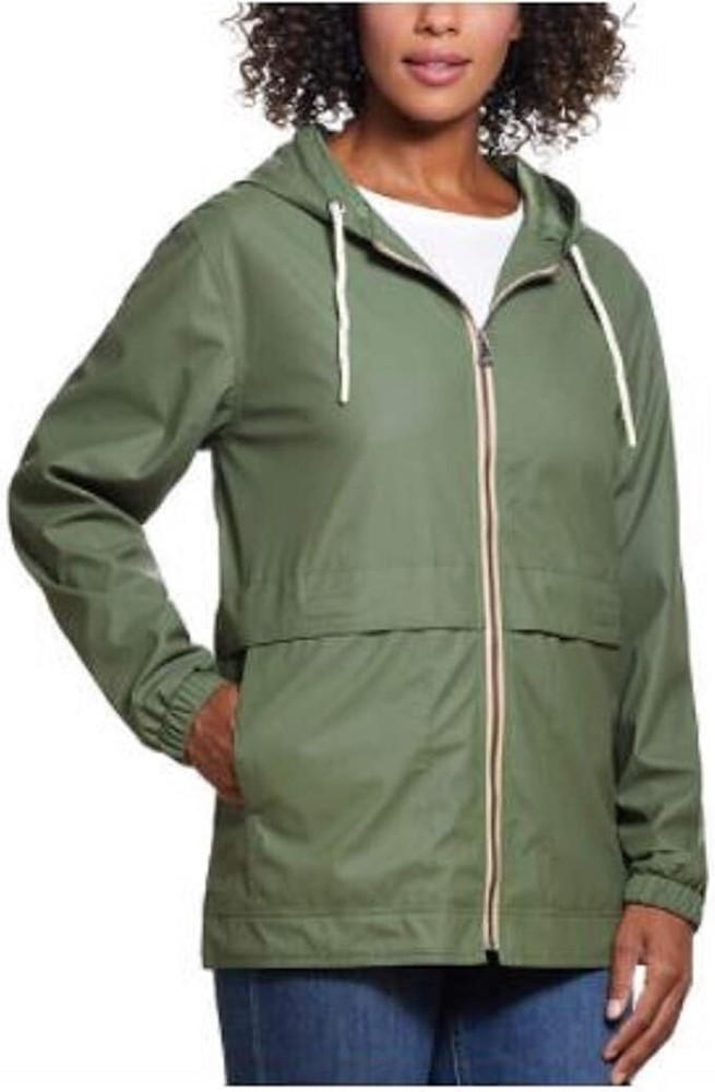 *NWT* Weatherproof Womens Waterproof Rain Jacket Windbreaker (Clover Green, XXL)