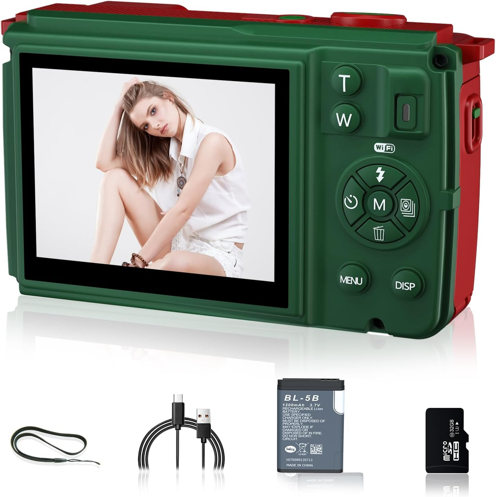 Digital Camera for Photography, 4K 64MP Vlogging Camera for Youtube, 2.8-Inch Sc