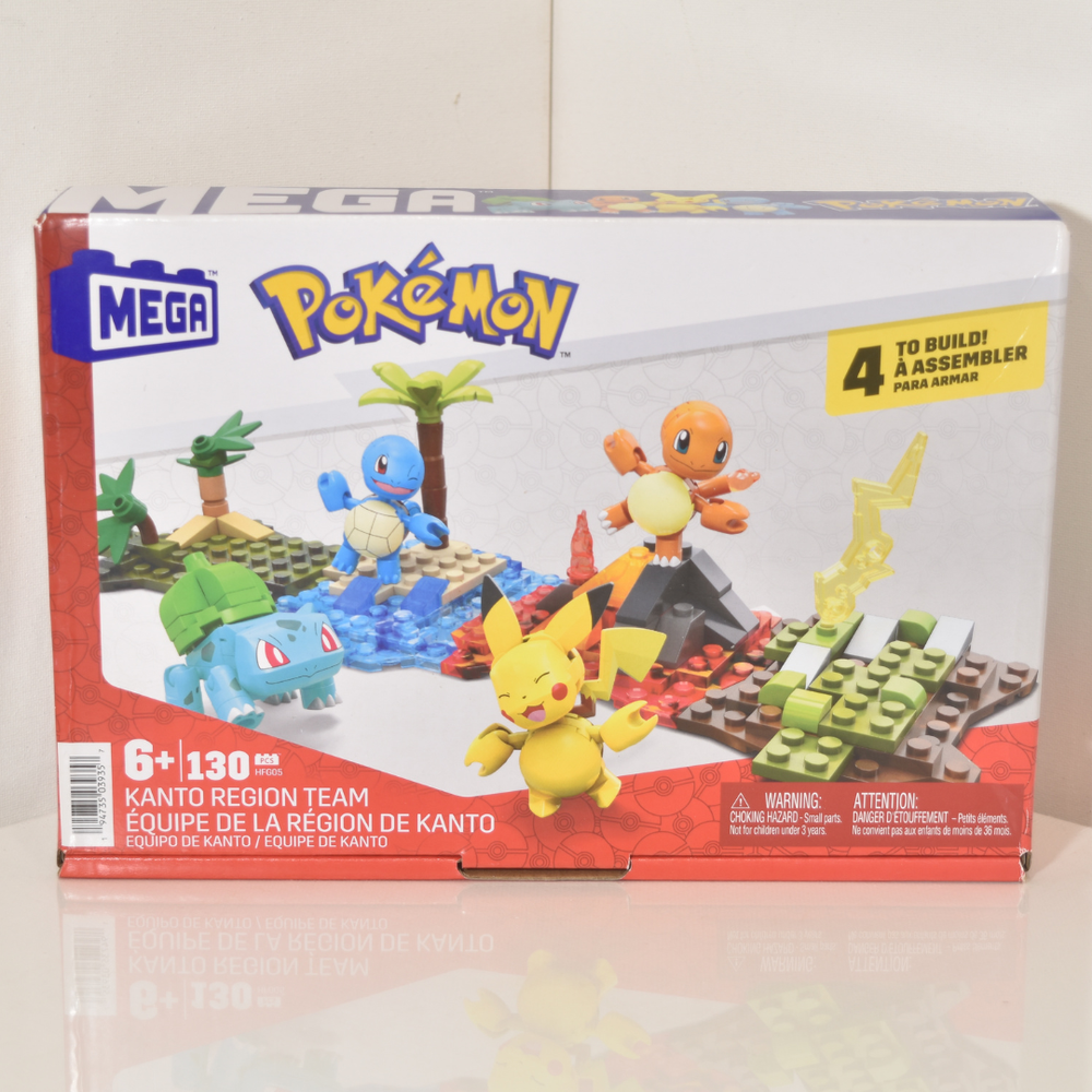 MEGA Pokemon Kanto Region Team Building Toy Set 130 Pcs Sealed Box