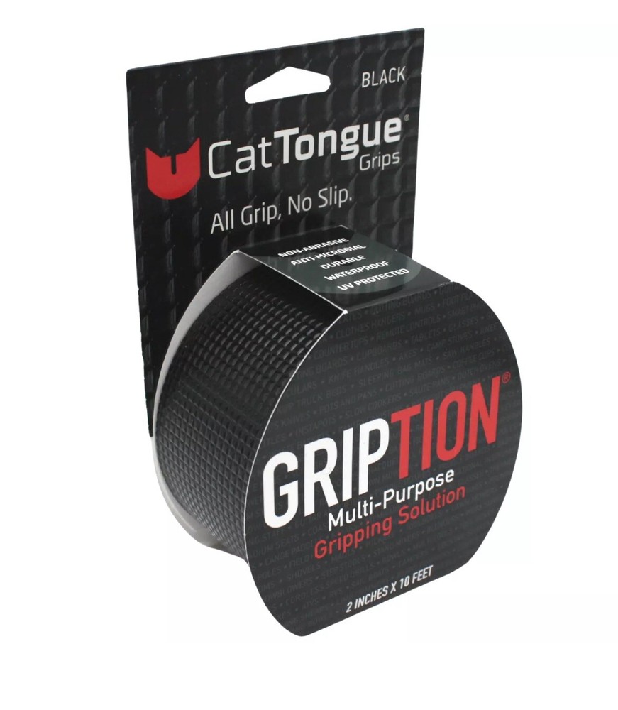 GRIPTION Cat Tongue Grips Non-Abrasive Anti-Slip Grip Tape 2”x 10’ NEW