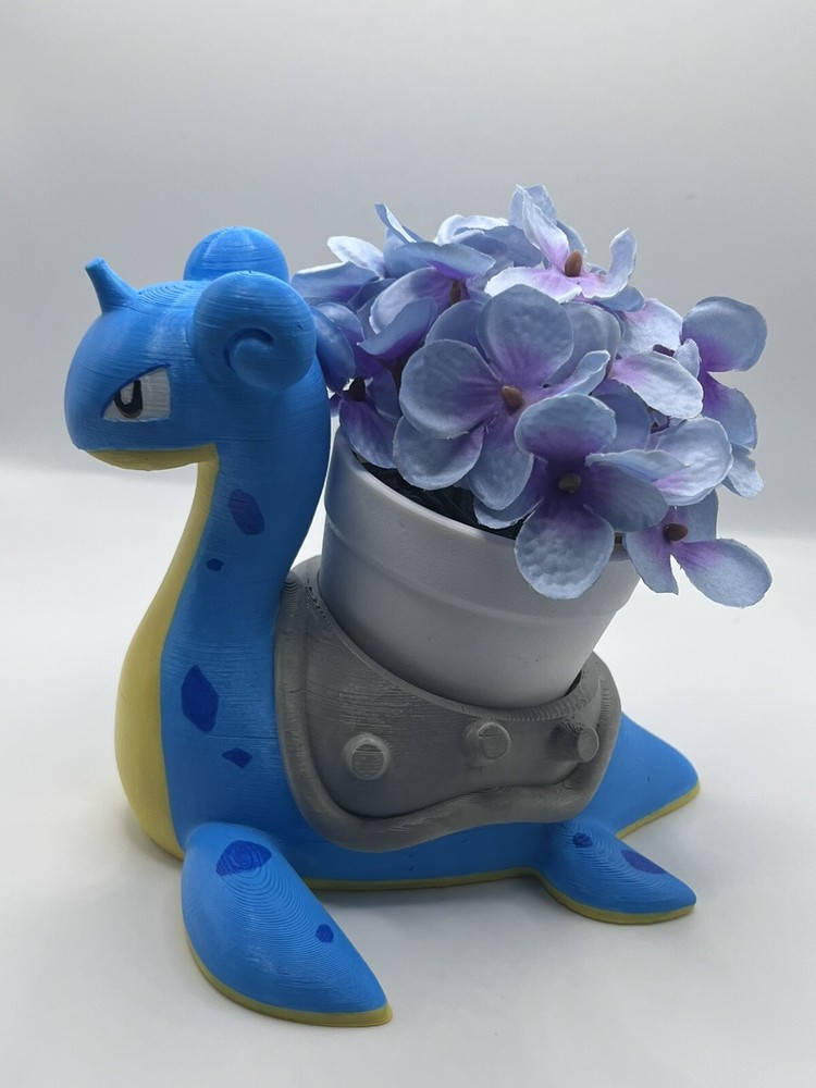 Lapras Pokemon Flower Succulent Pot Planter 3D Printed Hand Painted WYSIWYG
