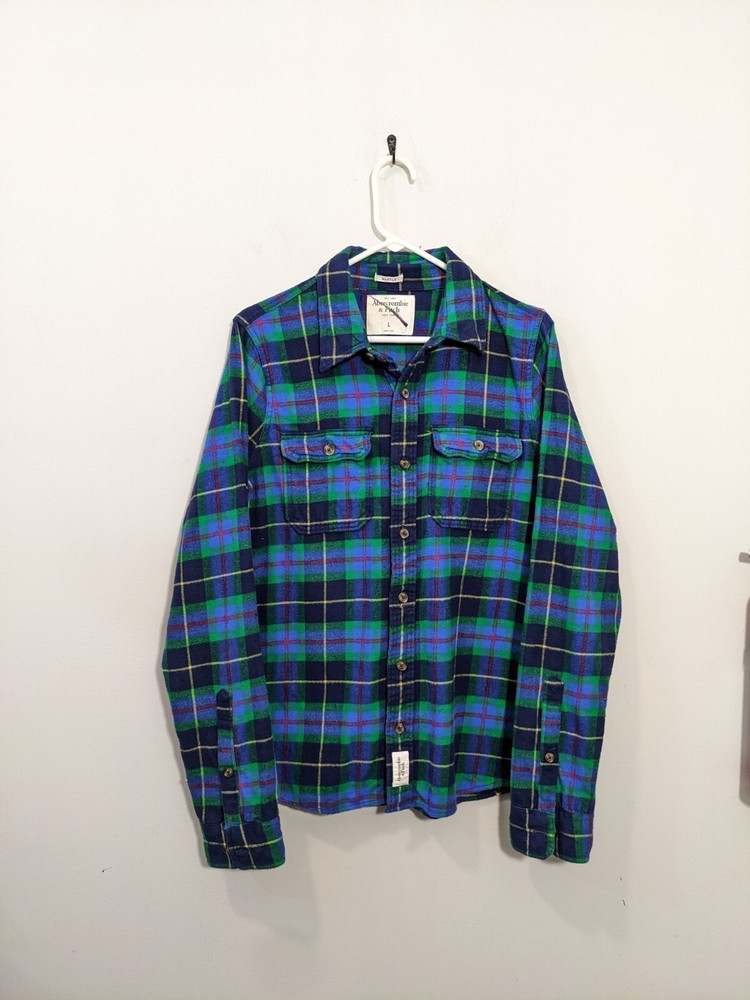 Abercrombie Finch flannel shirt Modern grunge indie streetwear 100% cotton plaid