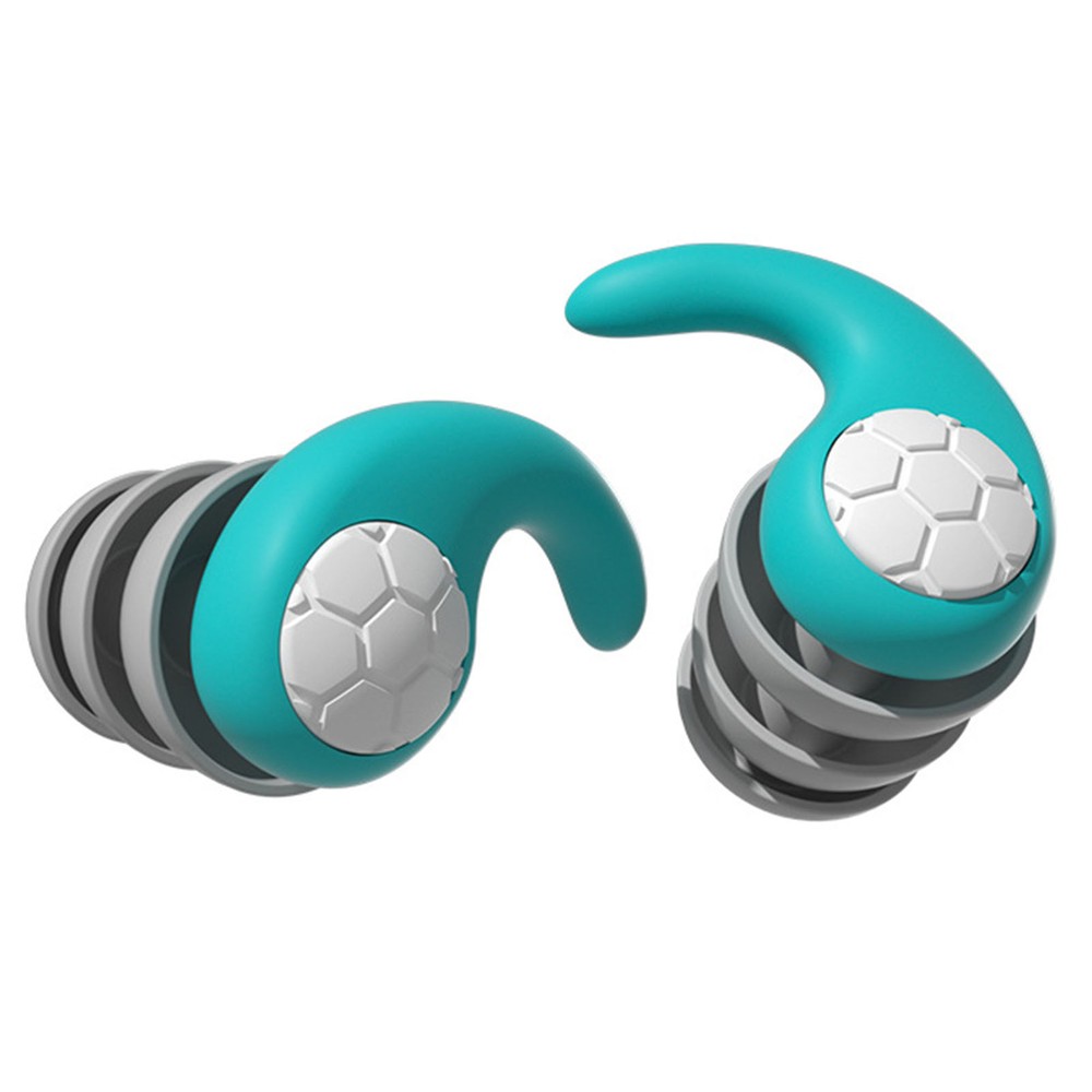 1 Pair Noise Reduction Earplugs Soft Ear-wear Sound Filtering Concert Swimm Cyan