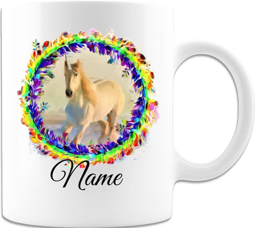 Cute White Ceramic Unicorn Coffee Mug Gift for Unicorn Lovers