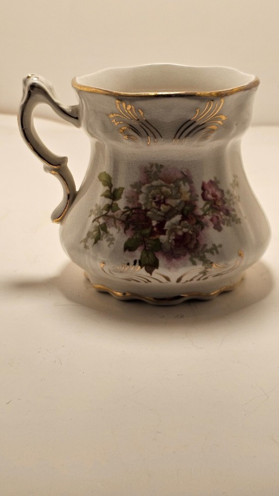 Limoges China Porcelain Handpainted Floral Shaving Mug