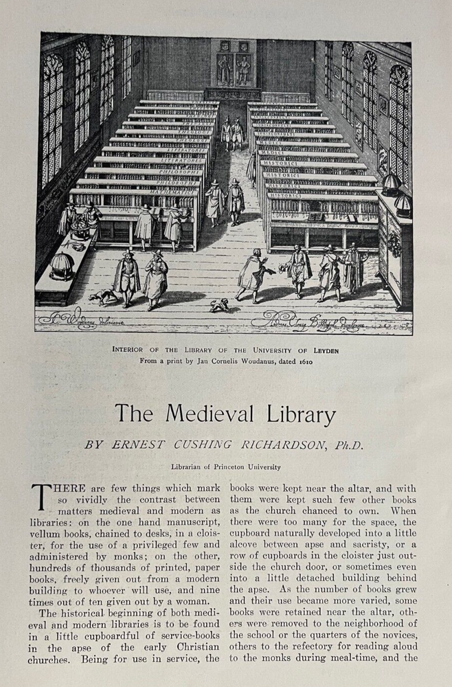 1905 Medieval Libraries  Illustrated