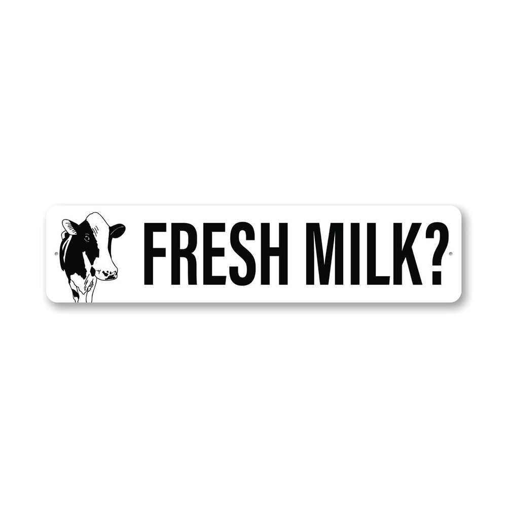 Fresh Milk Metal Sign