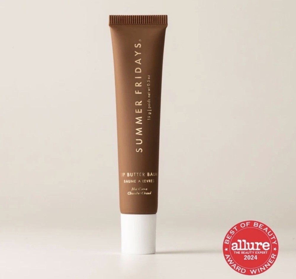 Summer Fridays Lip Butter Balm New With Box 0.5 oz/15g Hydration Shine Hot Cocoa