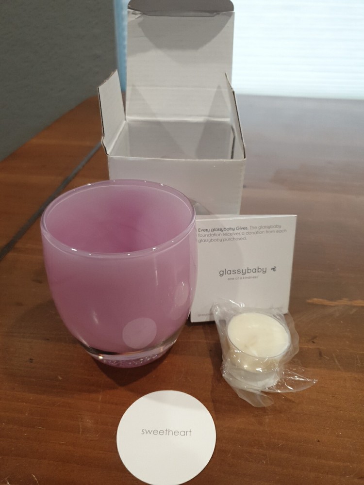Glassybaby Sweetheart Glass Votive Candle Holder Made in USA