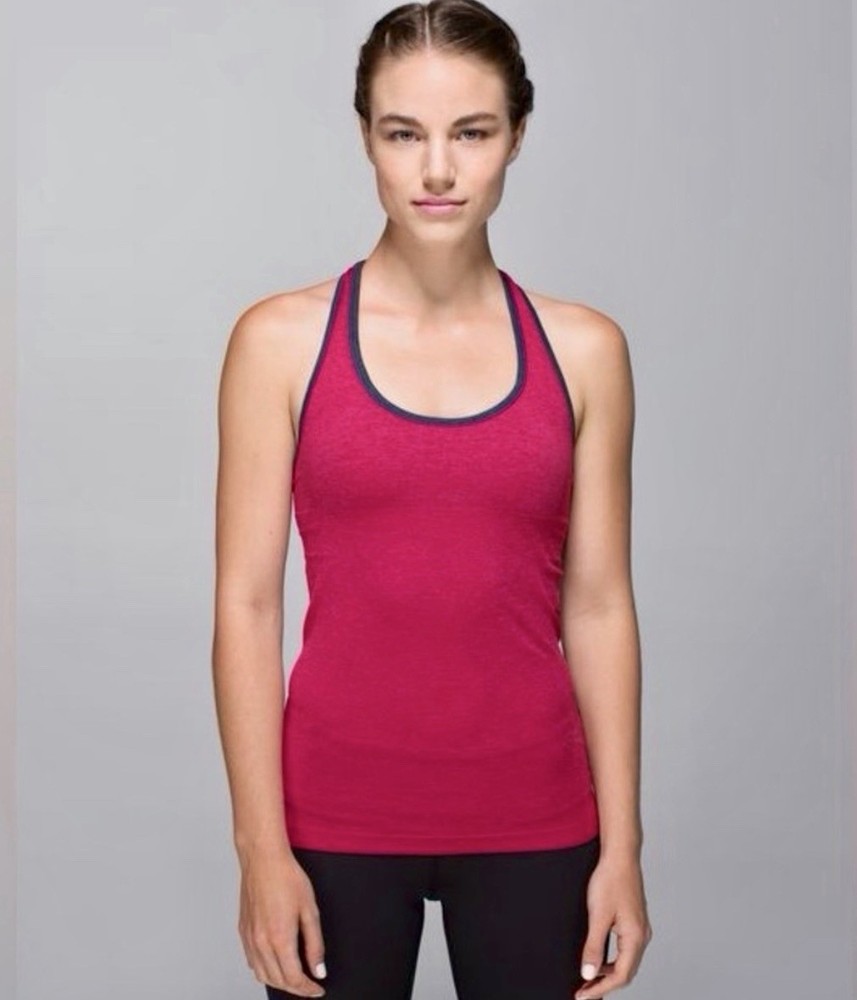 🍋Lululemon Ebb and Flow Pink Racerback Tank Top Size 10