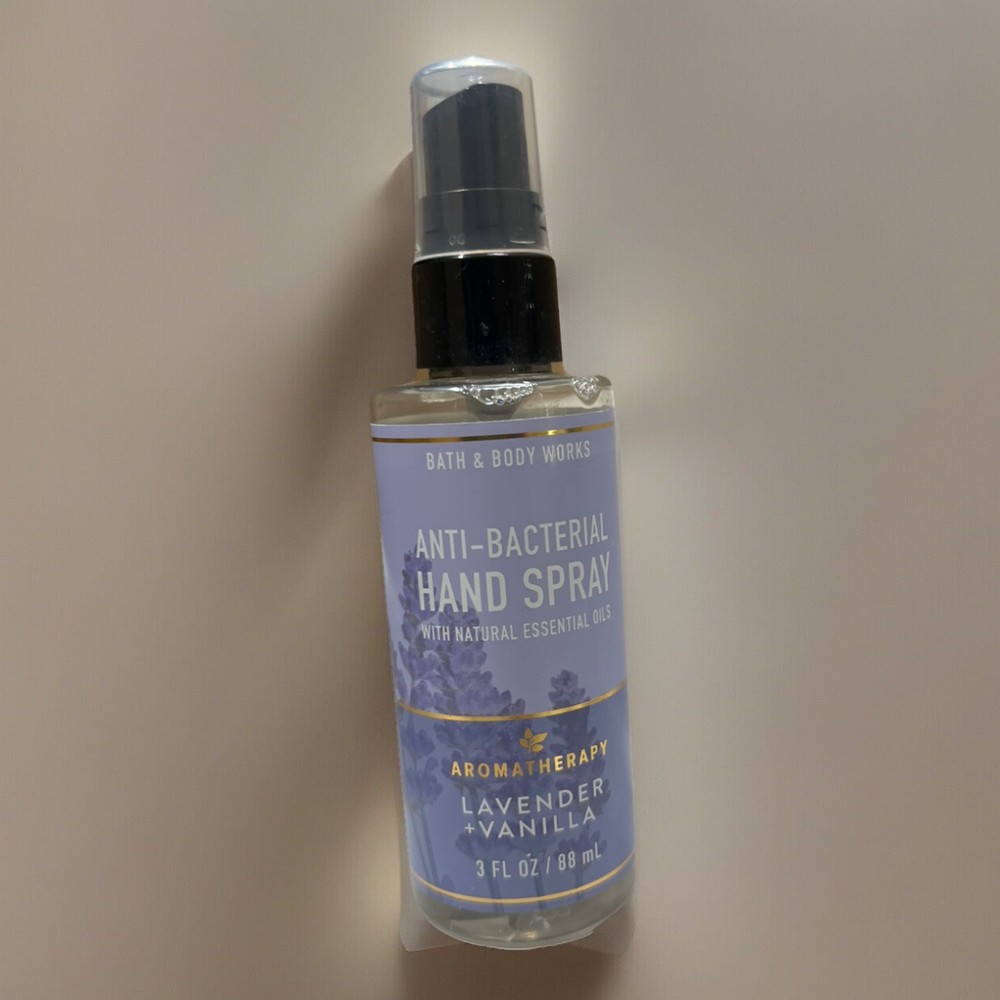 Bath & Body Works Lavender Vanilla Anti-Bacterial Hand Sanitizer Spray 3oz