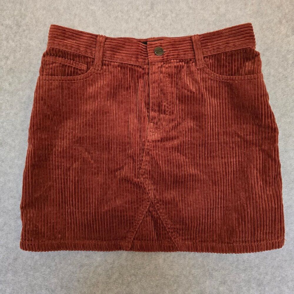 Sanctuary Denim Womens Size 2 Corduroy Mini Skirt Burnt Orange Academia Y2K