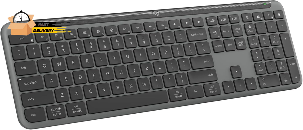 Signature Slim K950 Wireless Keyboard, Sleek Design, Switch Typing between Devi