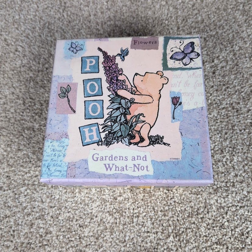 Disney Winnie the Pooh Gardens and What-Not Flowers Butterflies Box