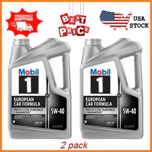 (2 pack) Mobil 1 FS European Car Formula Full Synthetic Motor Oil 5W-40, 5 Quart